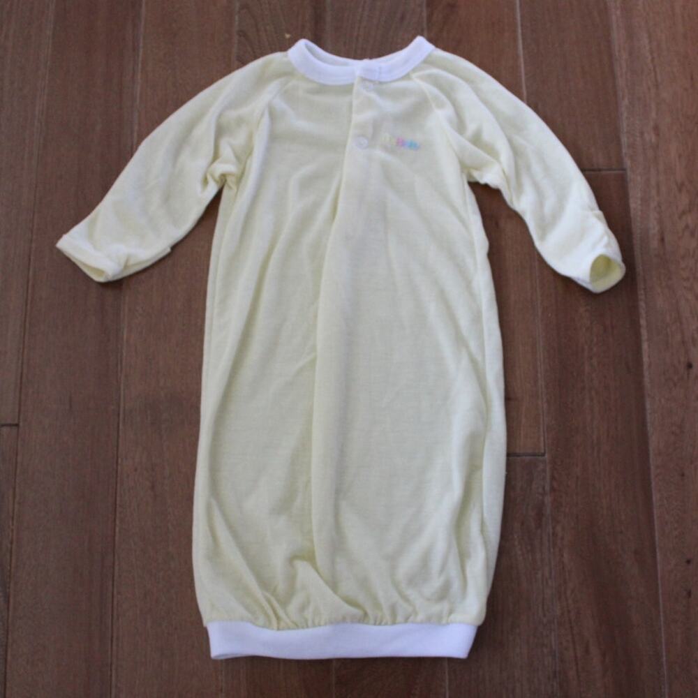 Vintage McBaby McDonalds Polyester Sleep Gown Yellow Gender Neutral 0-6 months‎